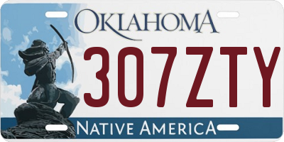 OK license plate 307ZTY