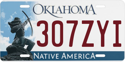 OK license plate 307ZYI