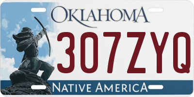 OK license plate 307ZYQ