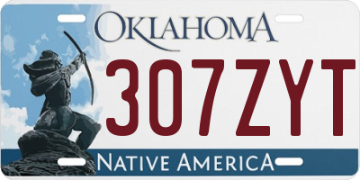 OK license plate 307ZYT