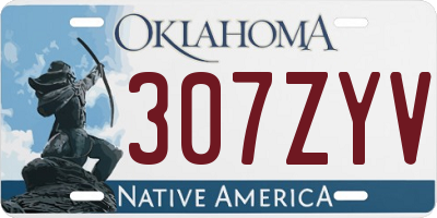 OK license plate 307ZYV