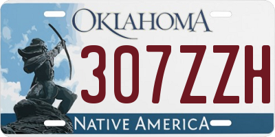 OK license plate 307ZZH