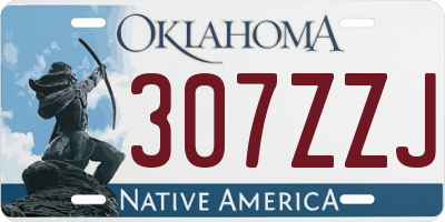 OK license plate 307ZZJ