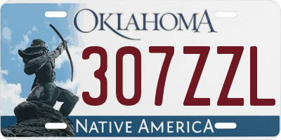 OK license plate 307ZZL