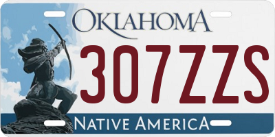 OK license plate 307ZZS