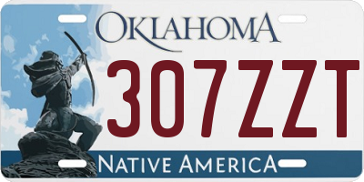 OK license plate 307ZZT