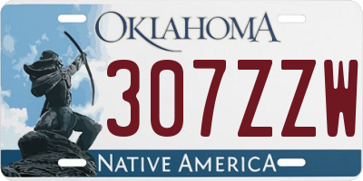 OK license plate 307ZZW