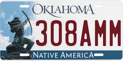 OK license plate 308AMM