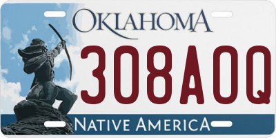 OK license plate 308AOQ