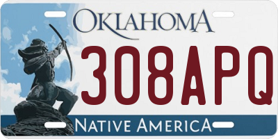 OK license plate 308APQ