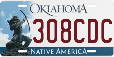 OK license plate 308CDC