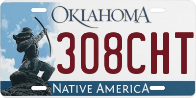 OK license plate 308CHT