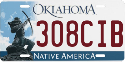 OK license plate 308CIB