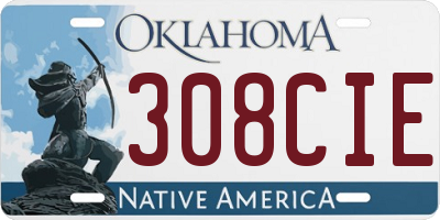 OK license plate 308CIE