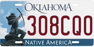 OK license plate 308CQO