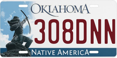 OK license plate 308DNN
