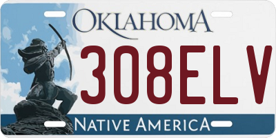 OK license plate 308ELV