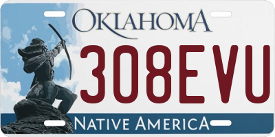 OK license plate 308EVU