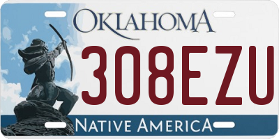 OK license plate 308EZU