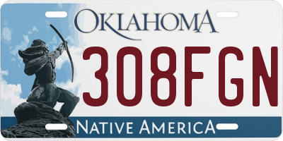 OK license plate 308FGN
