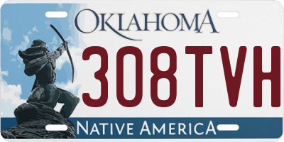 OK license plate 308TVH