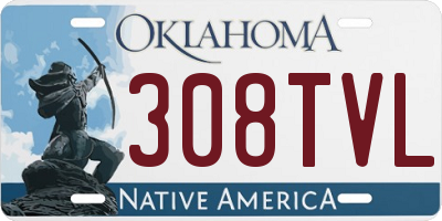 OK license plate 308TVL