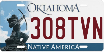 OK license plate 308TVN
