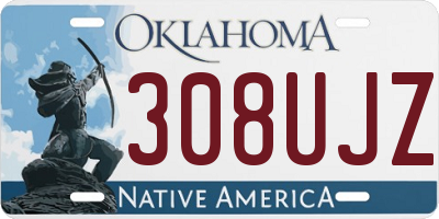 OK license plate 308UJZ