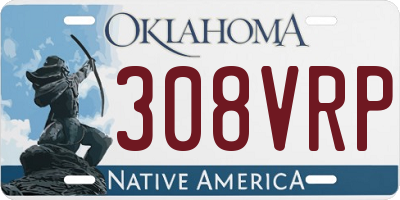 OK license plate 308VRP