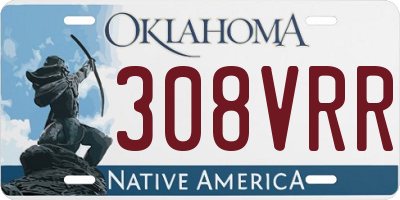 OK license plate 308VRR