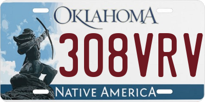 OK license plate 308VRV