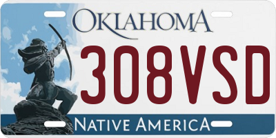 OK license plate 308VSD