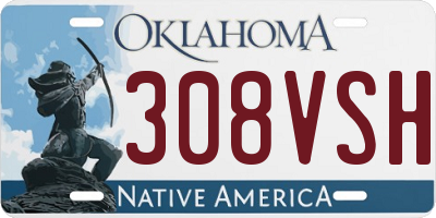 OK license plate 308VSH