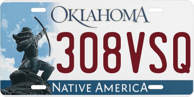 OK license plate 308VSQ