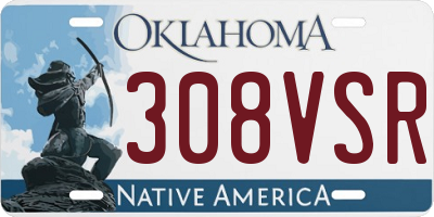 OK license plate 308VSR