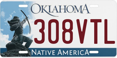 OK license plate 308VTL