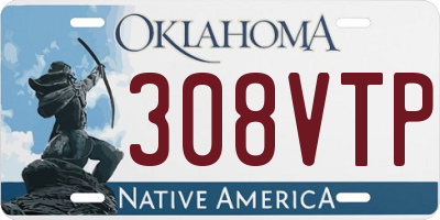 OK license plate 308VTP