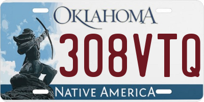 OK license plate 308VTQ