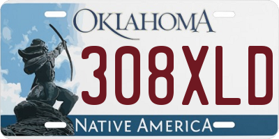 OK license plate 308XLD