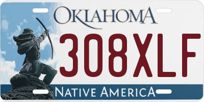OK license plate 308XLF