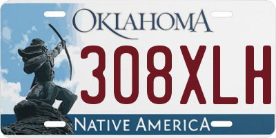 OK license plate 308XLH