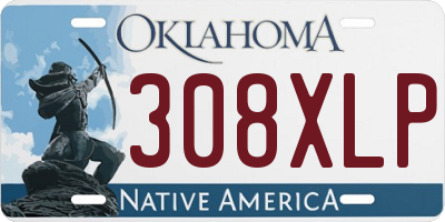 OK license plate 308XLP