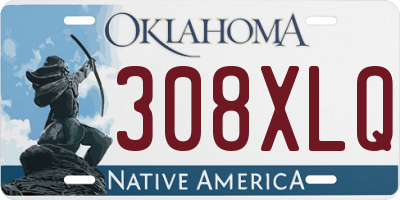 OK license plate 308XLQ