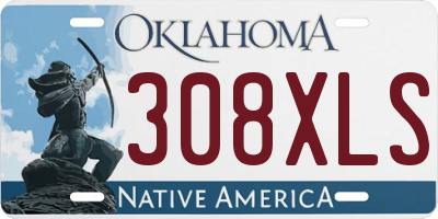 OK license plate 308XLS