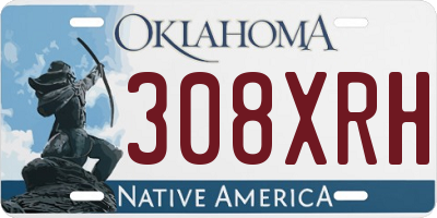 OK license plate 308XRH