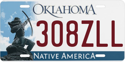 OK license plate 308ZLL