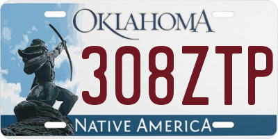 OK license plate 308ZTP