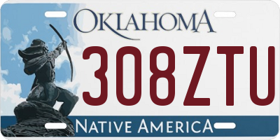 OK license plate 308ZTU