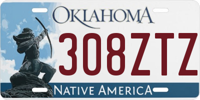 OK license plate 308ZTZ