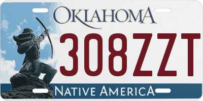 OK license plate 308ZZT